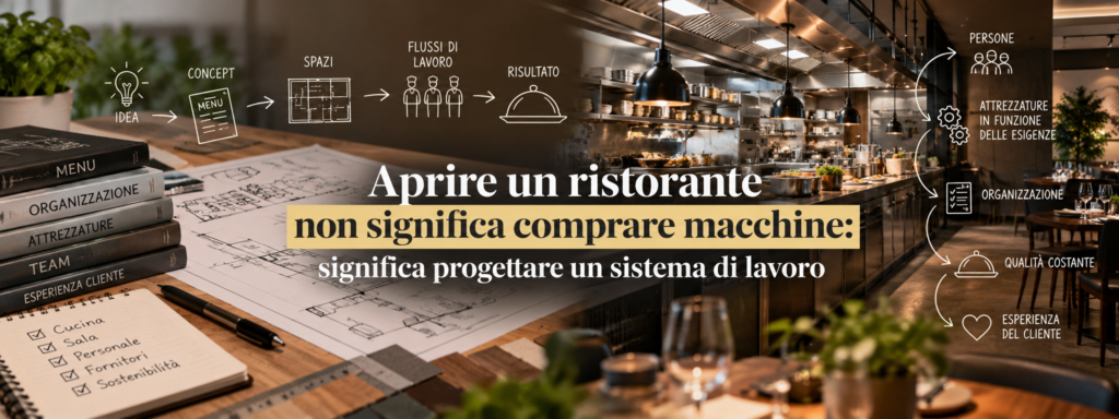 Prima delle attrezzature viene il progetto: come nasce davvero una cucina professionale