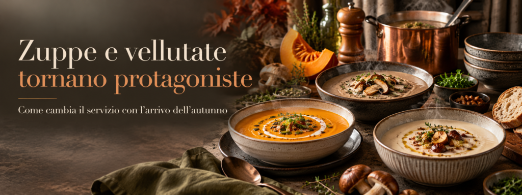 Zuppe e vellutate tornano protagoniste: come cambia il servizio con l’arrivo dell’autunno